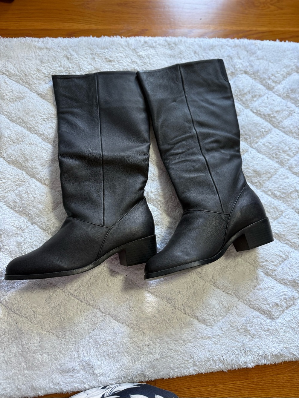 bagatelle Black Mid-Calf Leather Heeled Boots 8.5 W